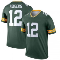GB.Packers #12 Aaron Rodgers Green Legend Jersey Stitched American Football Jerseys