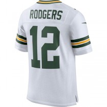 GB.Packers #12 Aaron Rodgers White Classic Elite Player Jersey Stitched American Football Jerseys
