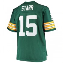 GB.Packers #15 Bart Starr Mitchell & Ness Green Big & Tall 1968 Retired Player Replica Jersey Stitched American Football Jerseys