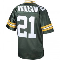 GB.Packers #21 Charles Woodson Mitchell & Ness Green 2010 Authentic Throwback Retired Player Jersey Stitched American Football Jerseys