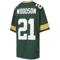 GB.Packers #21 Charles Woodson Mitchell & Ness Green Retired Player Legacy Jersey Stitched American Football Jerseys