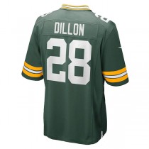 GB.Packers #28 AJ Dillon Green Game Jersey Stitched American Football Jerseys