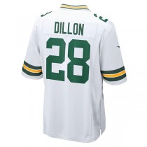 GB.Packers #28 AJ Dillon White Game Player Jersey Stitched American Football Jerseys