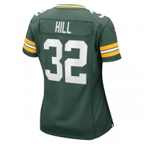 GB.Packers #32 Kylin Hill Green Game Jersey Stitched American Football Jerseys