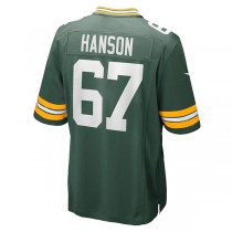 GB.Packers #67 Jake Hanson Green Game Jersey Stitched American Football Jerseys