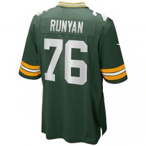 GB.Packers #76 Jon Runyan Green Player Game Jersey Stitched American Football Jerseys