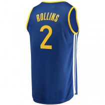 G.State Warriors #2 Ryan Rollins Fanatics Branded 2021-22 Fast Break Replica Jersey Icon Edition Royal Stitched American Basketball Jersey
