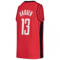 H.Rockets #13 James Harden Team Swingman Jersey Icon Edition Red Stitched American Basketball Jersey