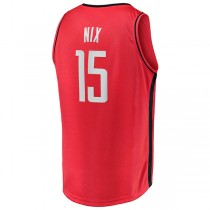 H.Rockets #15 Daishen Nix Fanatics Branded 2021-22 Fast Break Replica Jersey Icon Edition Red Stitched American Basketball Jersey
