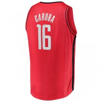 H.Rockets #16 Usman Garuba Fanatics Branded 2021-22 Fast Break Replica Jersey Icon Edition Red Stitched American Basketball Jersey