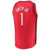 H.Rockets #1 Jabari Smith Jr. Fanatics Branded 2022 Draft First Round Pick Fast Break Replica Jersey Red Stitched American Basketball Jersey