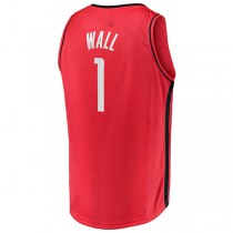 H.Rockets #1 John Wall Fanatics Branded 2020-21 Fastbreak Replica Jersey Icon Edition Red Stitched American Basketball Jersey