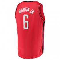 H.Rockets #6 Kenyon Martin Jr. Fanatics Branded 2021-22 Fast Break Replica Jersey Icon Edition Red Stitched American Basketball Jersey