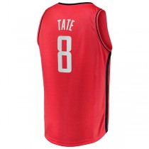H.Rockets #8 Jae'Sean Tate Fanatics Branded 2021-22 Fast Break Replica Jersey Icon Edition Red Stitched American Basketball Jersey