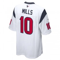H.Texans #10 Davis Mills White Game Player Jersey Stitched American Football Jerseys