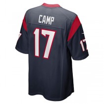 H.Texans #17 Jalen Camp Navy Game Player Jersey Stitched American Football Jerseys