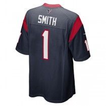 H.Texans #1 Tremon Smith Navy Team Game Player Jersey Stitched American Football Jerseys