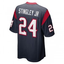 H.Texans #24 Derek Stingley Jr. Navy 2022 Draft First Round Pick Game Jersey Stitched American Football Jerseys