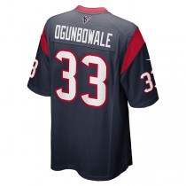 H.Texans #33 Dare Ogunbowale Navy Game Player Jersey Stitched American Football Jerseys