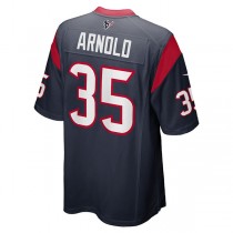 H.Texans #35 Grayland Arnold Navy Game Player Jersey Stitched American Football Jerseys