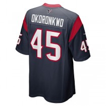 H.Texans #45 Ogbonnia Okoronkwo Navy Game Player Jersey Stitched American Football Jerseys