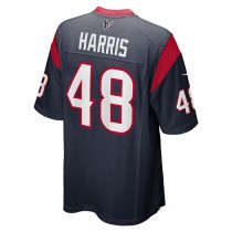 H.Texans #48 Christian Harris Navy Game Player Jersey Stitched American Football Jerseys
