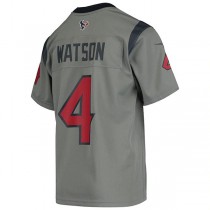 H.Texans #4 Deshaun Watson Gray Inverted Game Jersey Stitched American Football Jerseys