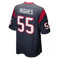 H.Texans #55 Jerry Hughes Navy Game Player Jersey Stitched American Football Jerseys