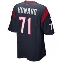 H.Texans #71 Tytus Howard Navy Game Jersey Stitched American Football Jerseys