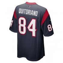 H.Texans #84 Teagan Quitoriano Navy Game Player Jersey Stitched American Football Jerseys