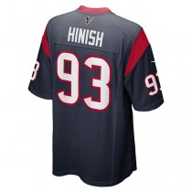 H.Texans #93 Kurt Hinish Navy Game Player Jersey Stitched American Football Jerseys