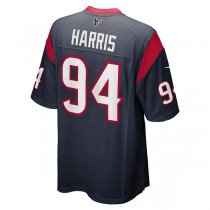H.Texans #94 Demone Harris Navy Game Player Jersey Stitched American Football Jerseys