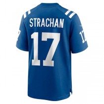 IN.Colts #17 Mike Strachan Royal Game Jersey Stitched American Football Jerseys