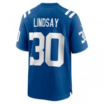 IN.Colts #30 Phillip Lindsay Royal Game Player Jersey Stitched American Football Jerseys
