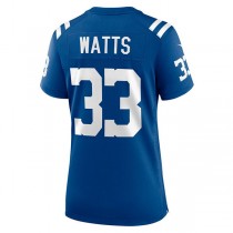 IN.Colts #33 Armani Watts Royal Player Game Jersey Stitched American Football Jerseys