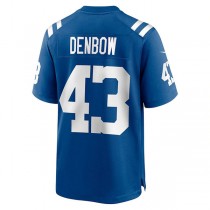 IN.Colts #43 Trevor Denbow Royal Game Player Jersey Stitched American Football Jerseys