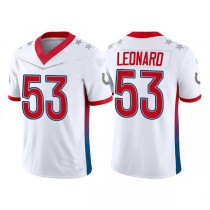 IN.Colts #53 Darius Leonard 2022 White Pro Bowl Stitched Jersey American Football Jerseys