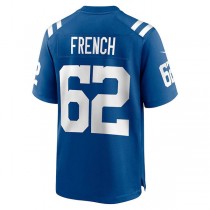 IN.Colts #62 Wesley French Royal Game Player Jersey Stitched American Football Jerseys