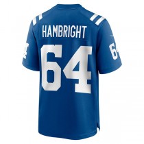 IN.Colts #64 Arlington Hambright Royal Game Player Jersey Stitched American Football Jerseys