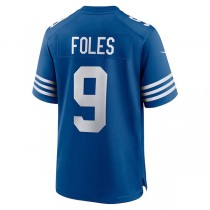 IN.Colts #9 Nick Foles Blue Player Game Jersey Stitched American Football Jerseys