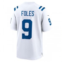 IN.Colts #9 Nick Foles White Player Game Jersey Stitched American Football Jerseys
