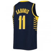 IN.Pacers #11 Domantas Sabonis 2021-22 Diamond Swingman Jersey City Edition Navy Stitched American Basketball Jersey
