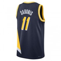 IN.Pacers #11 Domantas Sabonis 2021-22 Swingman Jersey City Edition Navy Stitched American Basketball Jersey