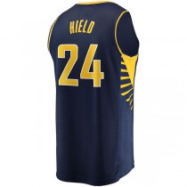 IN.Pacers #24 Buddy Hield Fanatics Branded 2022-23 Fast Break Replica Jersey Navy Icon Edition Stitched American Basketball Jersey