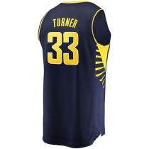 IN.Pacers #33 Myles Turner Fanatics Branded Fast Break Replica Jersey Navy Icon Edition Stitched American Basketball Jersey