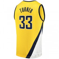 IN.Pacers #33 Myles Turner Fanatics Branded Fast Break Replica Jersey Statement Edition Gold Stitched American Basketball Jersey