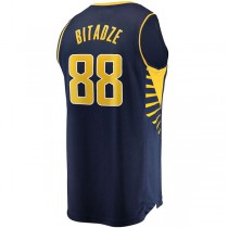 IN.Pacers #88 Goga Bitadze Fanatics Branded 2021-22 Fast Break Replica Jersey City Edition Navy Stitched American Basketball Jersey