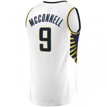 IN.Pacers #9 T.J. McConnell Fanatics Branded Fast Break Player Replica Jersey Association Edition White Stitched American Basketball Jersey