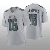 J.Jaguars #16 Trevor Lawrence Gray Atmosphere Game Jersey Stitched American Football Jerseys