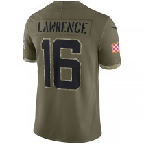 J.Jaguars #16 Trevor Lawrence Olive 2022 Salute To Service Limited Jersey Stitched American Football Jerseys
